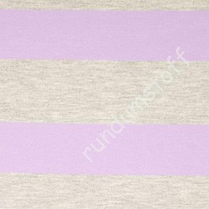 Jersey Melange Streifen grau violett
