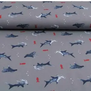 Jersey gris avec des requins