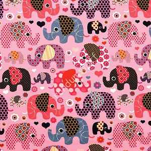 Jersey bunte Elefanten rosa